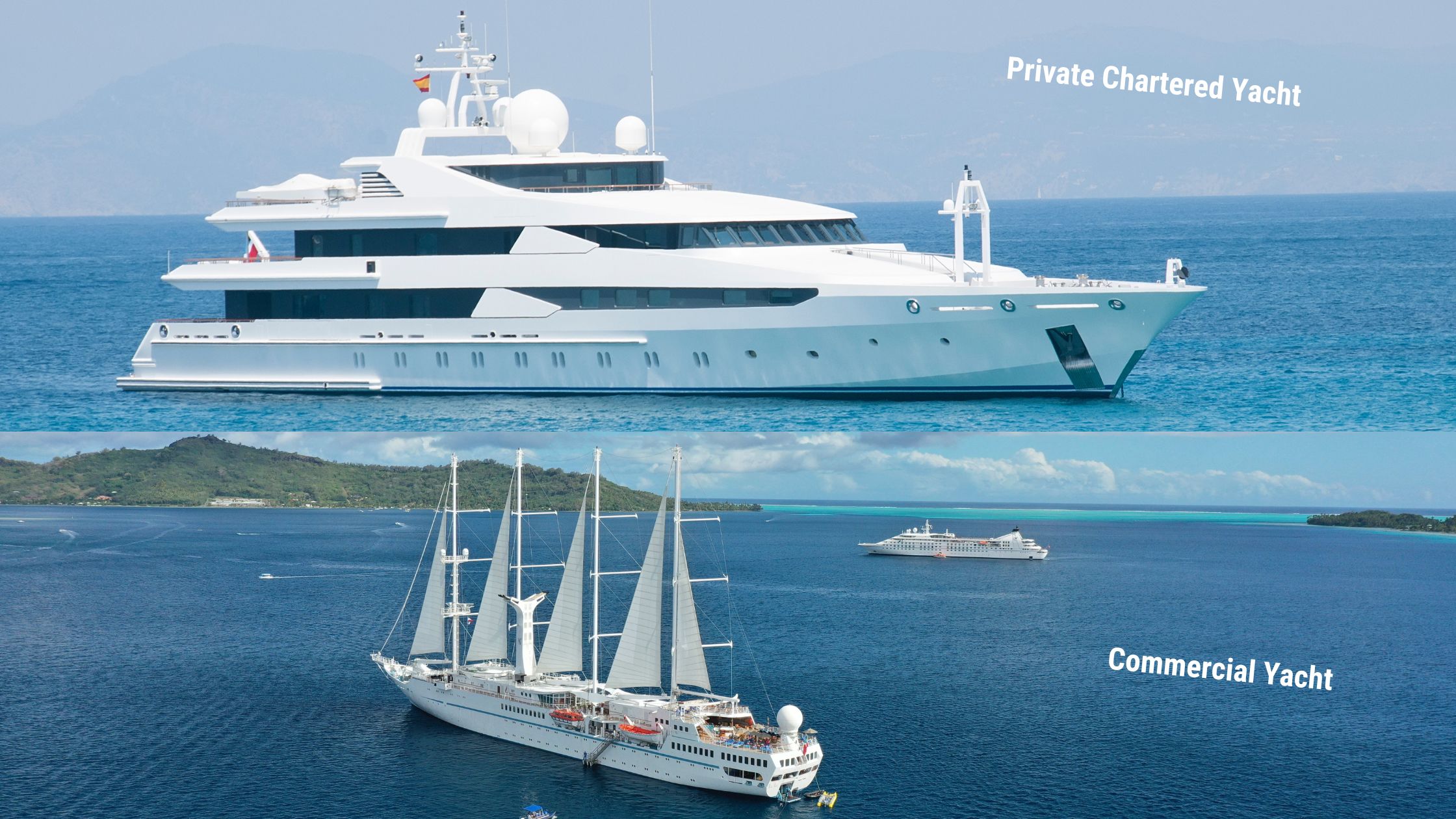 Commercial vs Private Chartered Yacht